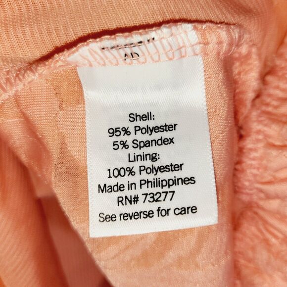 Lauren Conrad Shirt XL One Shoulder Cold Ruffle Tie Salmon Pink - Picture 5 of 9